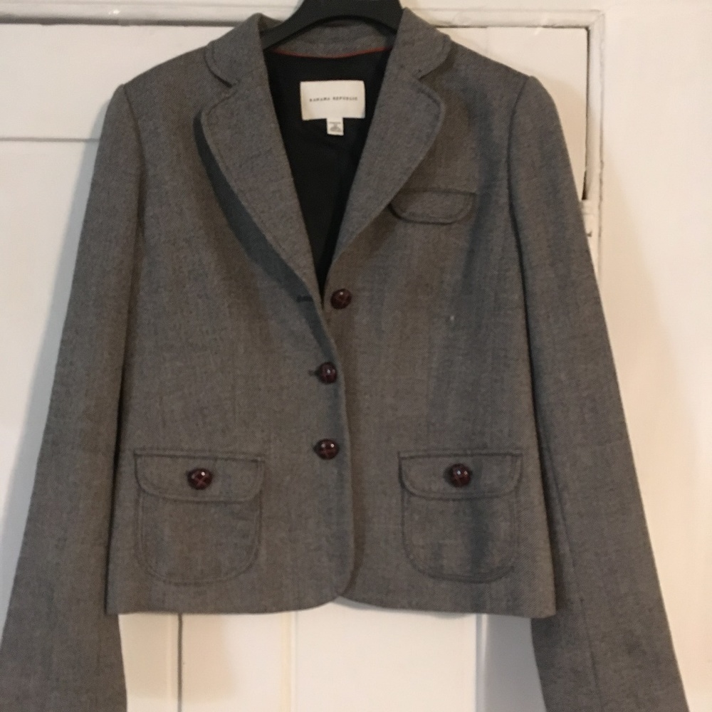 Banana Republic Gray Wool Blazer